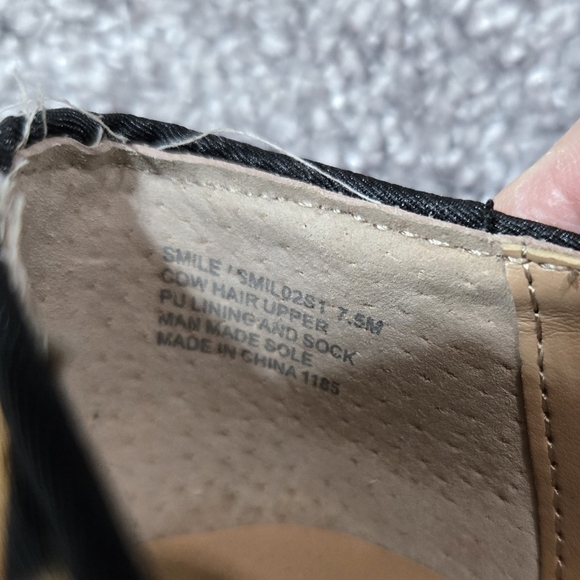 Steve Madden Smile Leopard Print Calf Hair Tan Slip On Loafers Chic Preppy - Picture 10 of 11